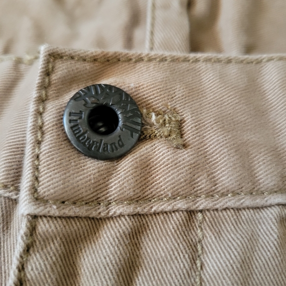 Timberland Mens 38x32 Chino Pants Brown Khaki Straight Leg Cotton Flat Front. - Picture 7 of 9